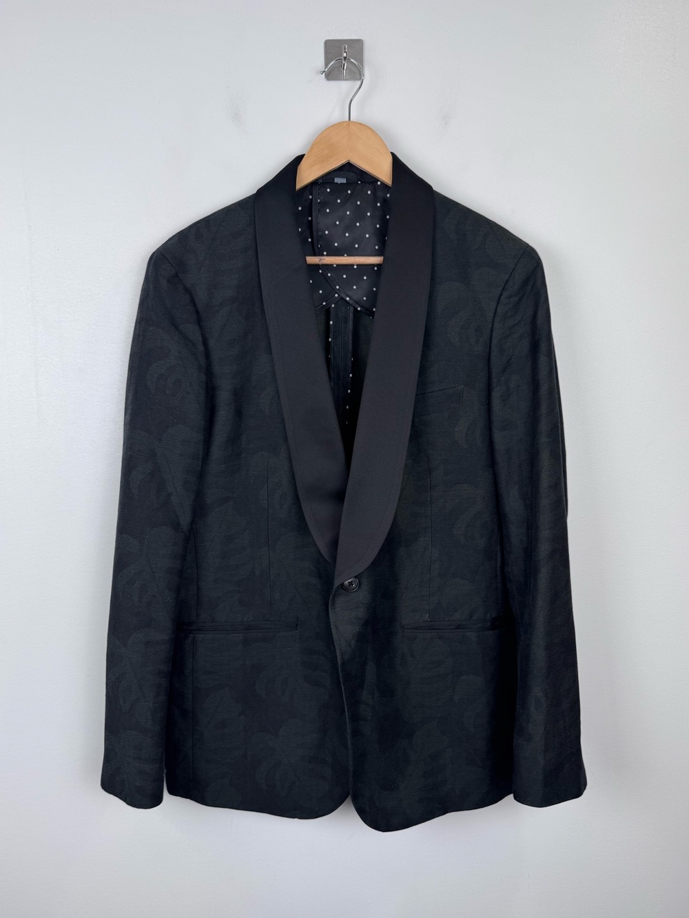 Bonobos Men Tuxedo Black Floral Jacket Size 40R